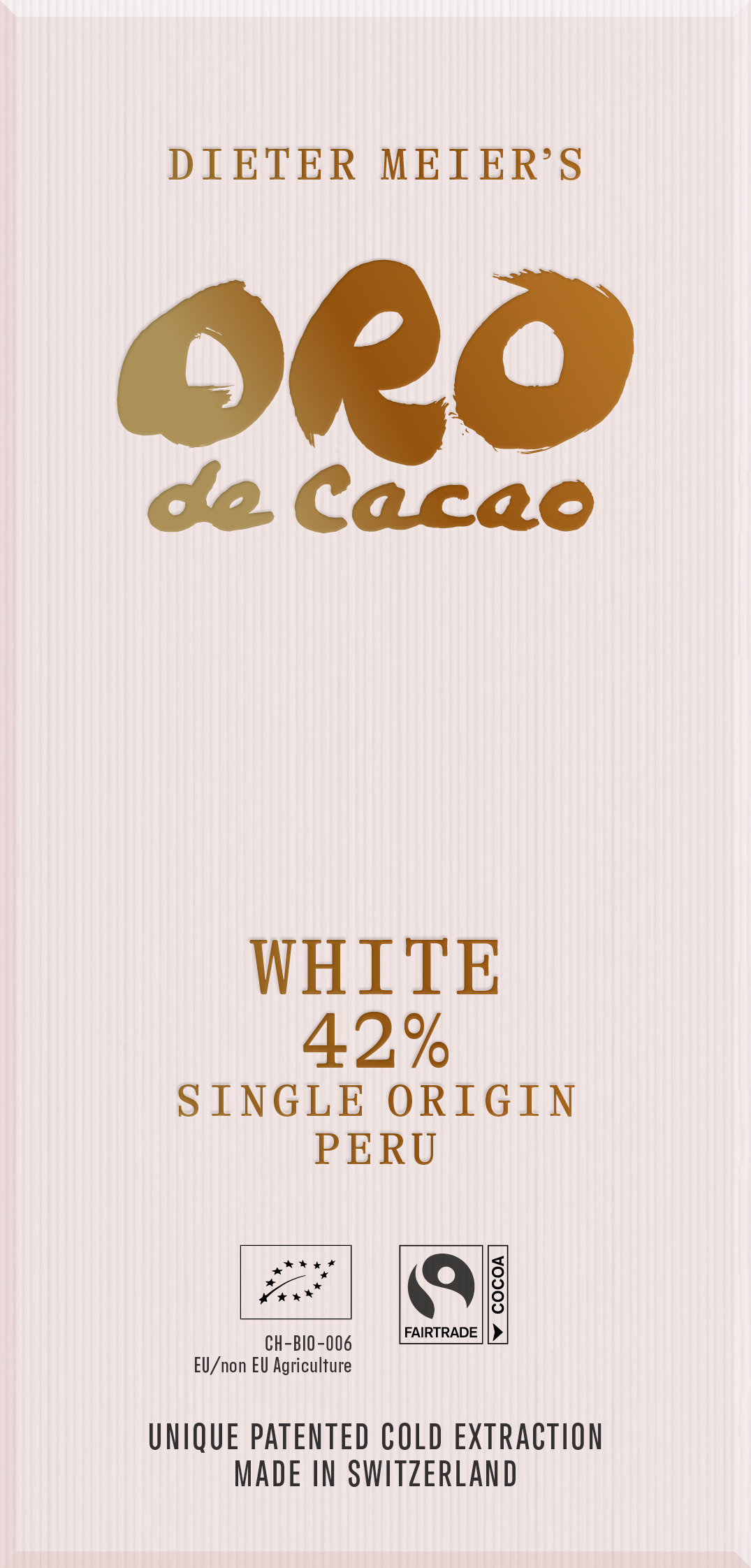 ORO DE CACAO- 42% Weiße Schokolade PERU